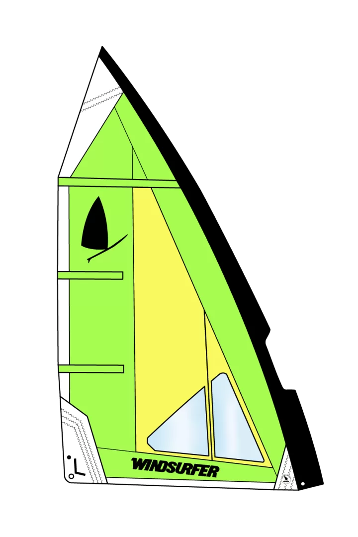 Windsurfer Sail 5,7 Green Yellow