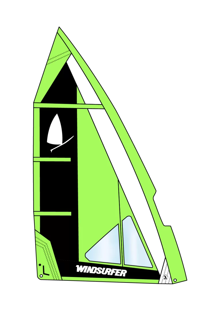 Windsurfer Sail 5,7 by Exocet Black Green
